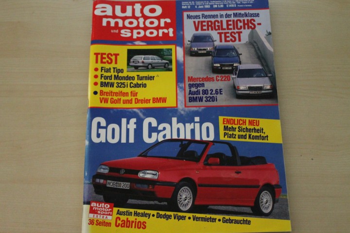 Deckblatt Auto Motor und Sport (12/1993)